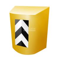 Буфер дорожный 1250х1200х920 с черно-белой вертикальной разметкой 2.1