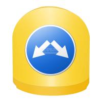 Буфер дорожный осевой 1350х1350х1350 с маской 4.2.3